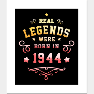 Legends were born in 1944 Vintage 80th Birthday 80 Years Old Posters and Art